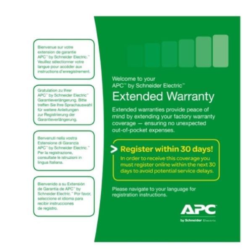 APC Extended Warranty Renewal - Supporto tecnico (rinnovo) - consulenza telefonica - 1 anno - 24x7 - per P/N: SRT10KXLJ, SRT10KXLTUS, SRT10KXLTW, SRT10RMXLIX806, SRT8KXLJ, SRT8KXLTUS, SRTG5KXLT